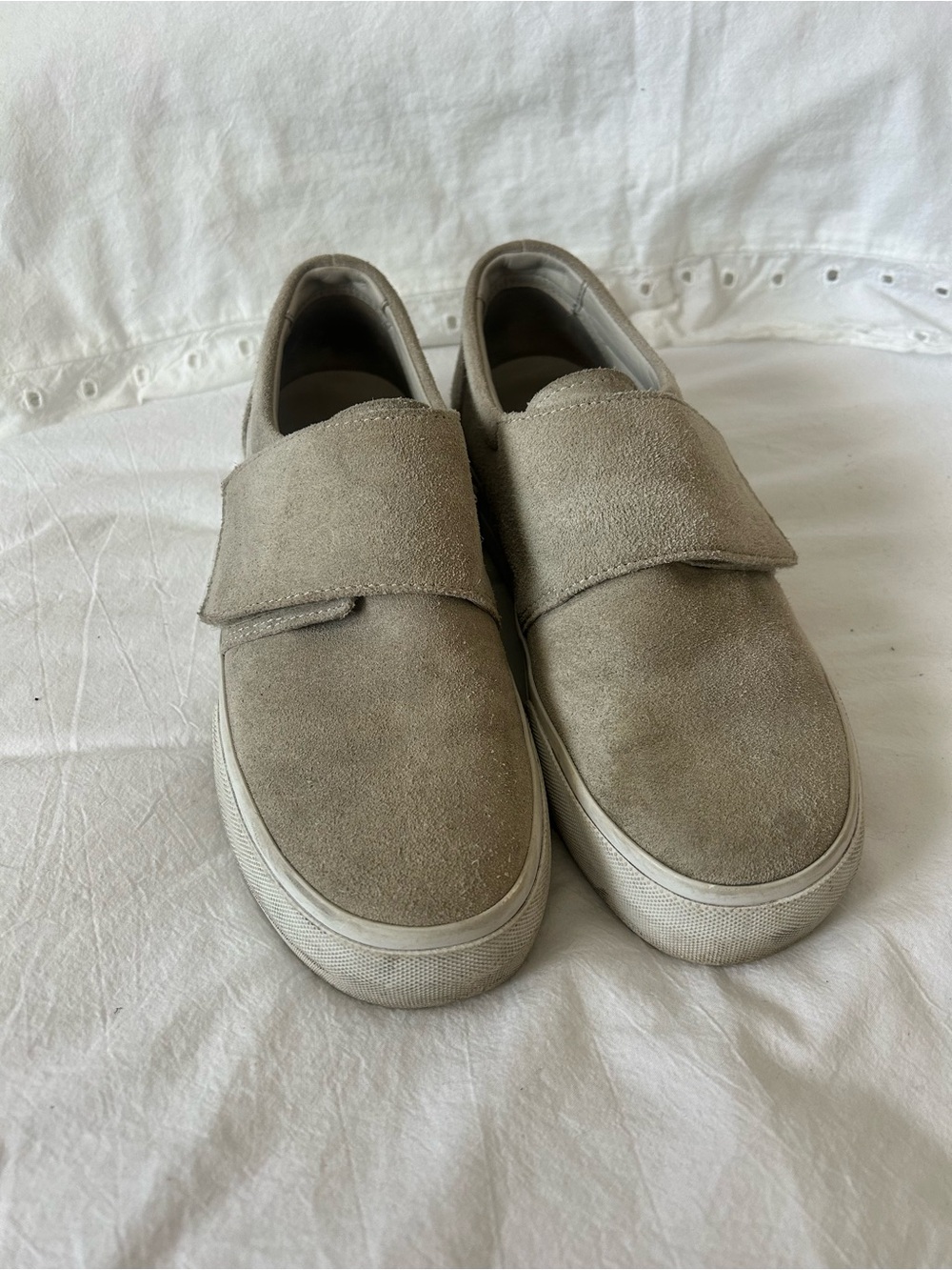 Vince Women’s Suede Slip-On Loafers in Taupe